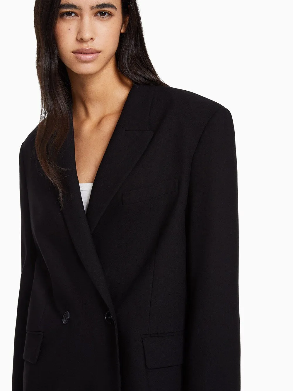 Bershka blazer, black
